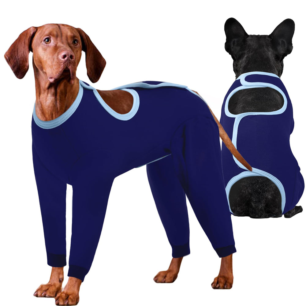 IDOMIK traje de recuperación para perros frente: protege la piel y permite movilidad.