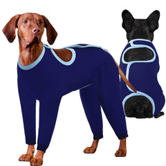 IDOMIK traje de recuperación para perros frente: protege la piel y permite movilidad.