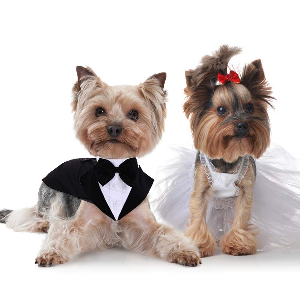 IDOMIK Esmoquin para perro: bandana festiva para celebraciones.