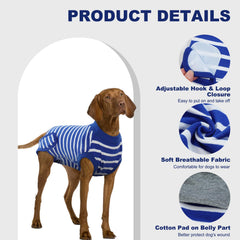 IDOMIK onesie recuperación perro macho esterilización, ajuste cómodo.