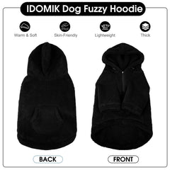 IDOMIK sudadera para perro con bolsillo trasero, práctico para snacks y paseo.