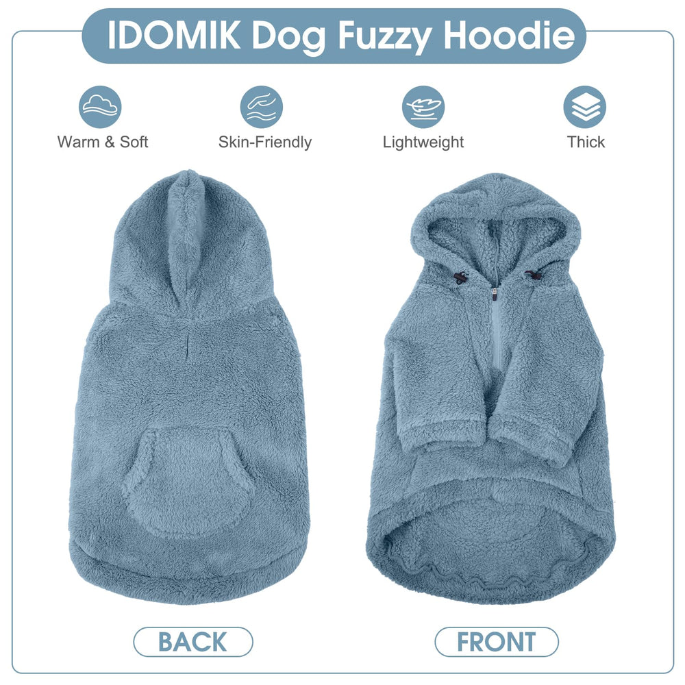 IDOMIK sudadera para perro bolsillo trasero: espacio para snacks durante paseos