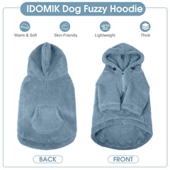 IDOMIK sudadera para perro bolsillo trasero: espacio para snacks durante paseos