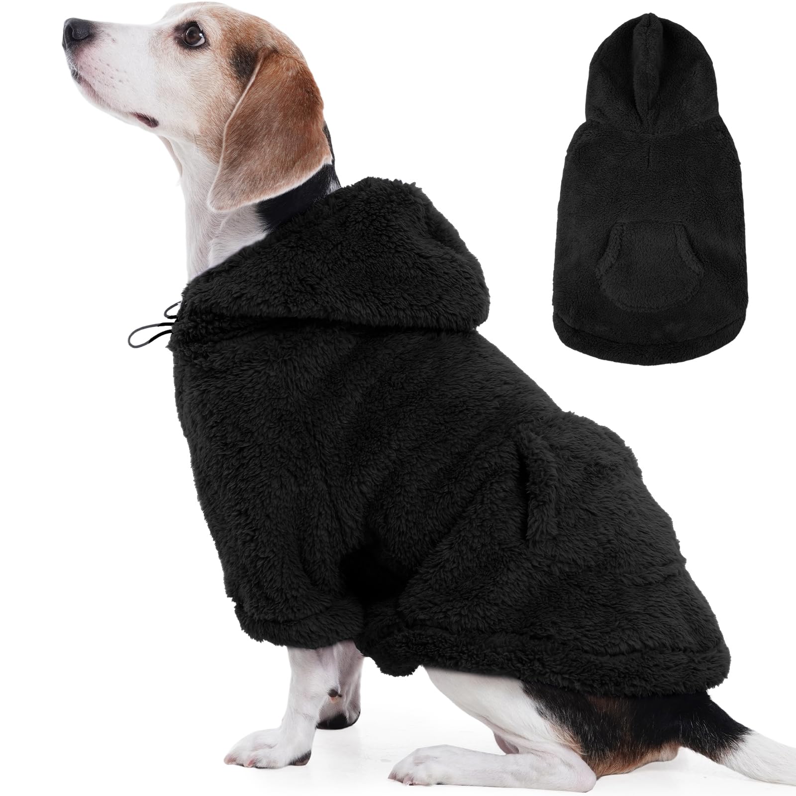 IDOMIK sudadera para perro con capucha ajustable, abrigo cómodo.
