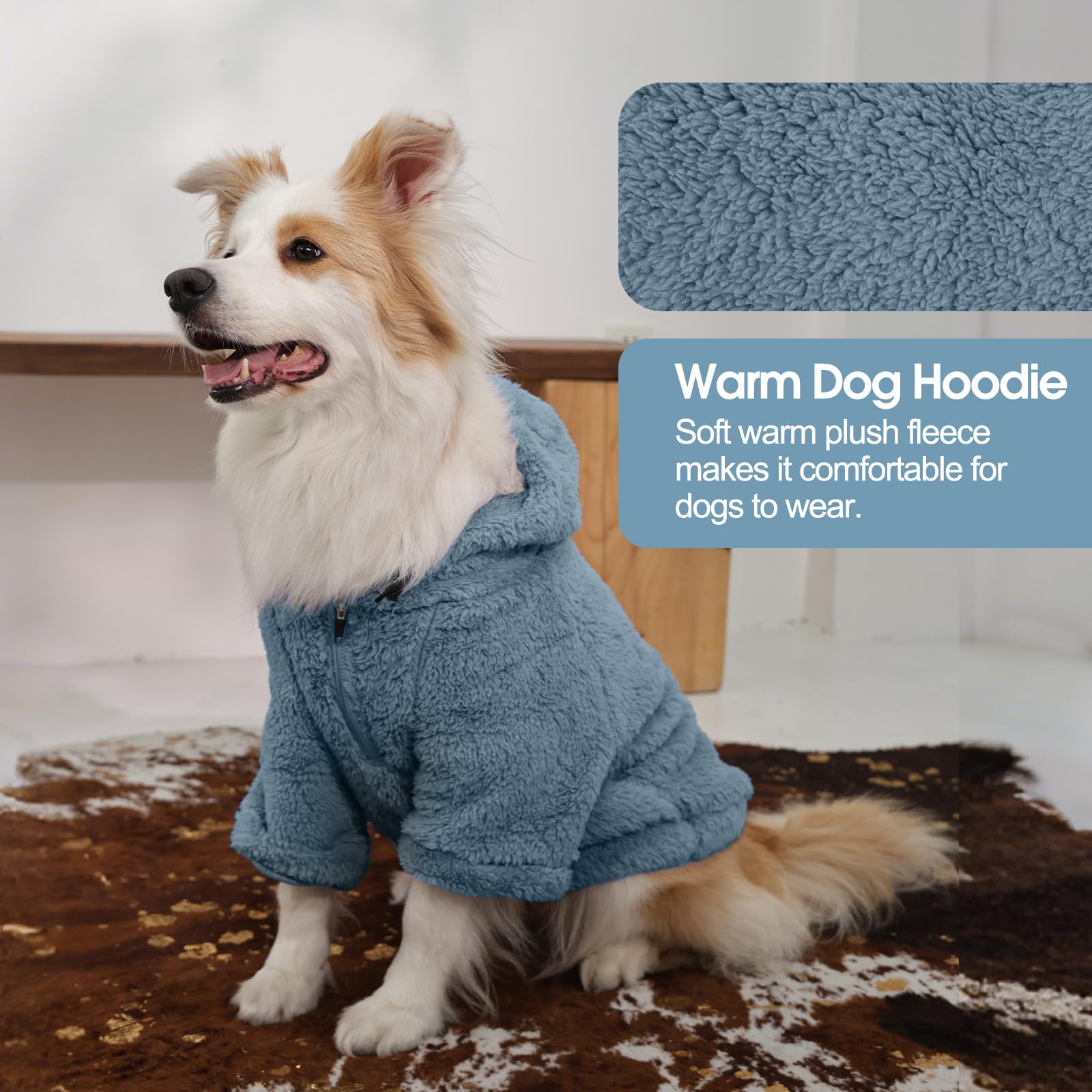 IDOMIK sudadera para perro cremallera cuello: fácil de poner en minutos