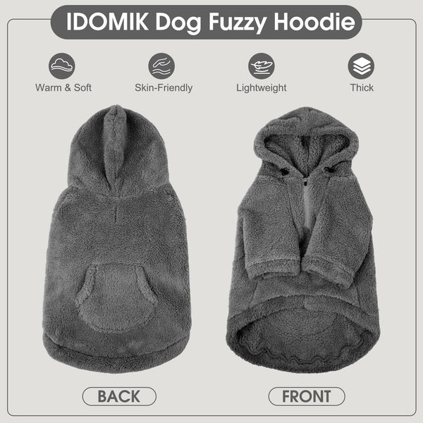 IDOMIK sudadera para perro forro felpado mantiene al perro cálido durante salidas