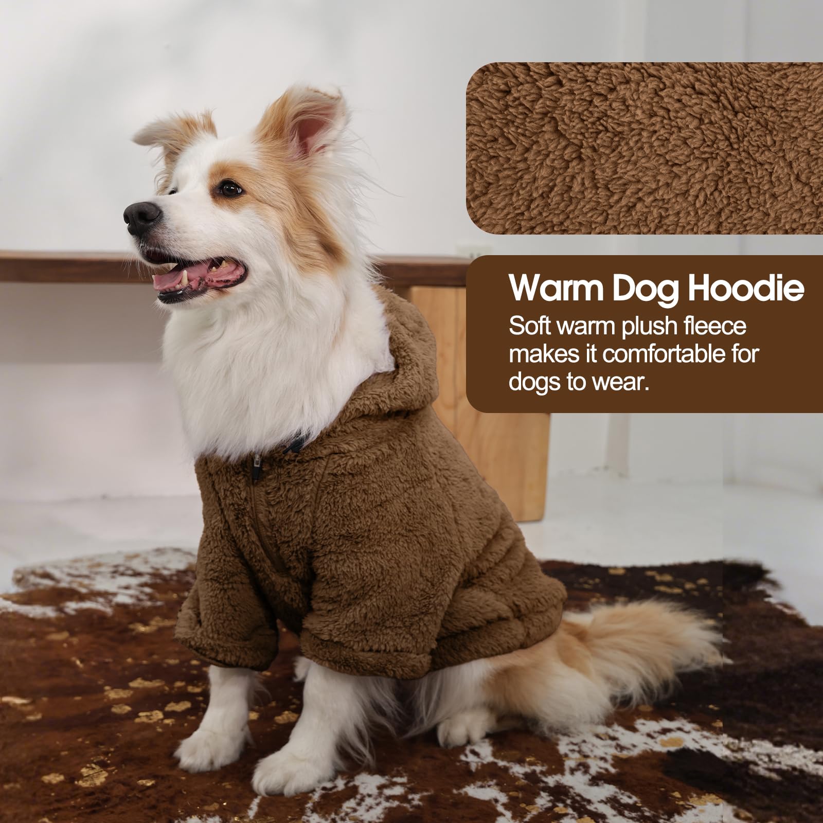 IDOMIK sudadera para perro de invierno, ayuda a bloquear corrientes de aire sin limitar la visión.