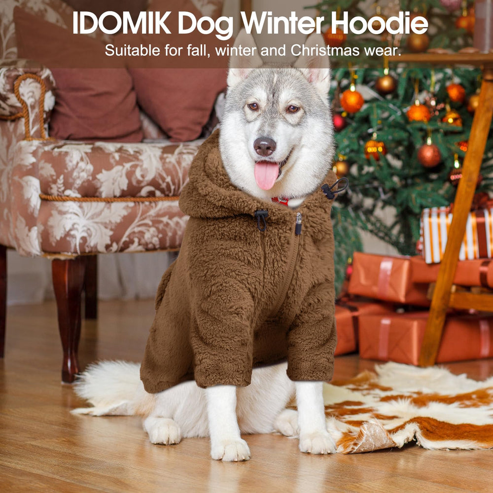 IDOMIK sudadera para perro con diseño navideño, ideal para salidas festivas.