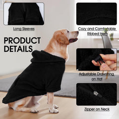 IDOMIK sudadera para perro con orificio para arnés, paseo más seguro.