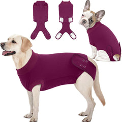 IDOMIK traje de recuperación para perro femenino - frente: ayuda a evitar que lama la herida.