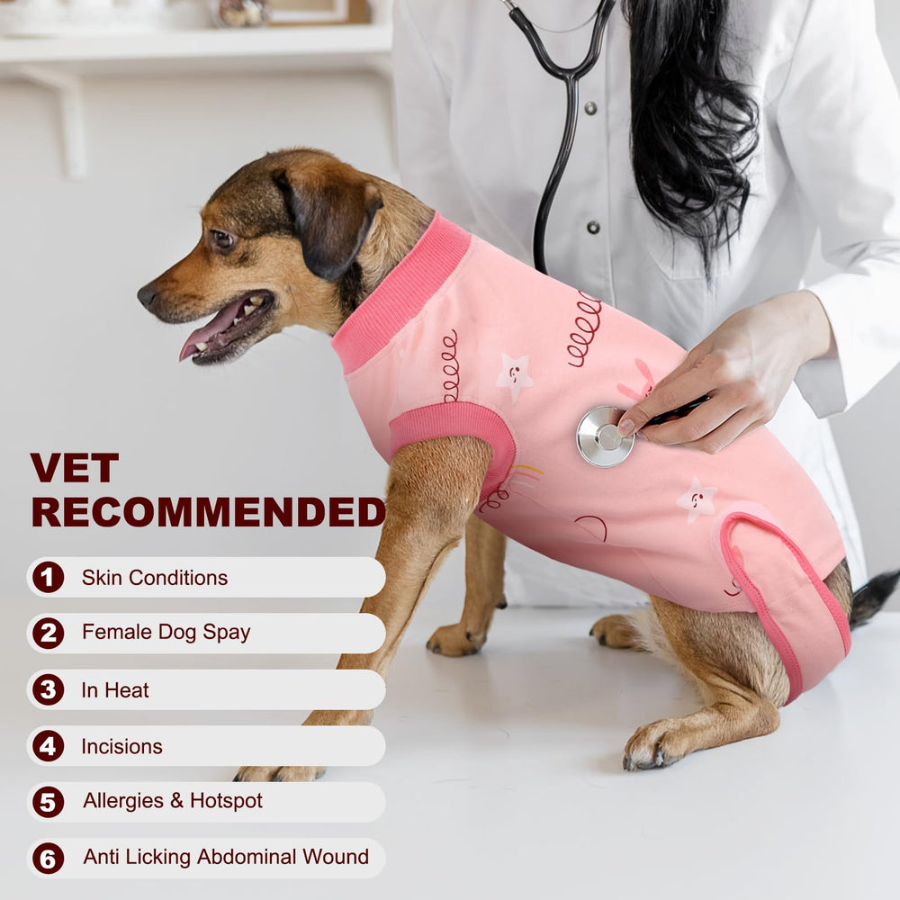 IDOMIK traje recuperación para perro, cierre de velcro, puesta rápida sin molestar áreas sensibles.
