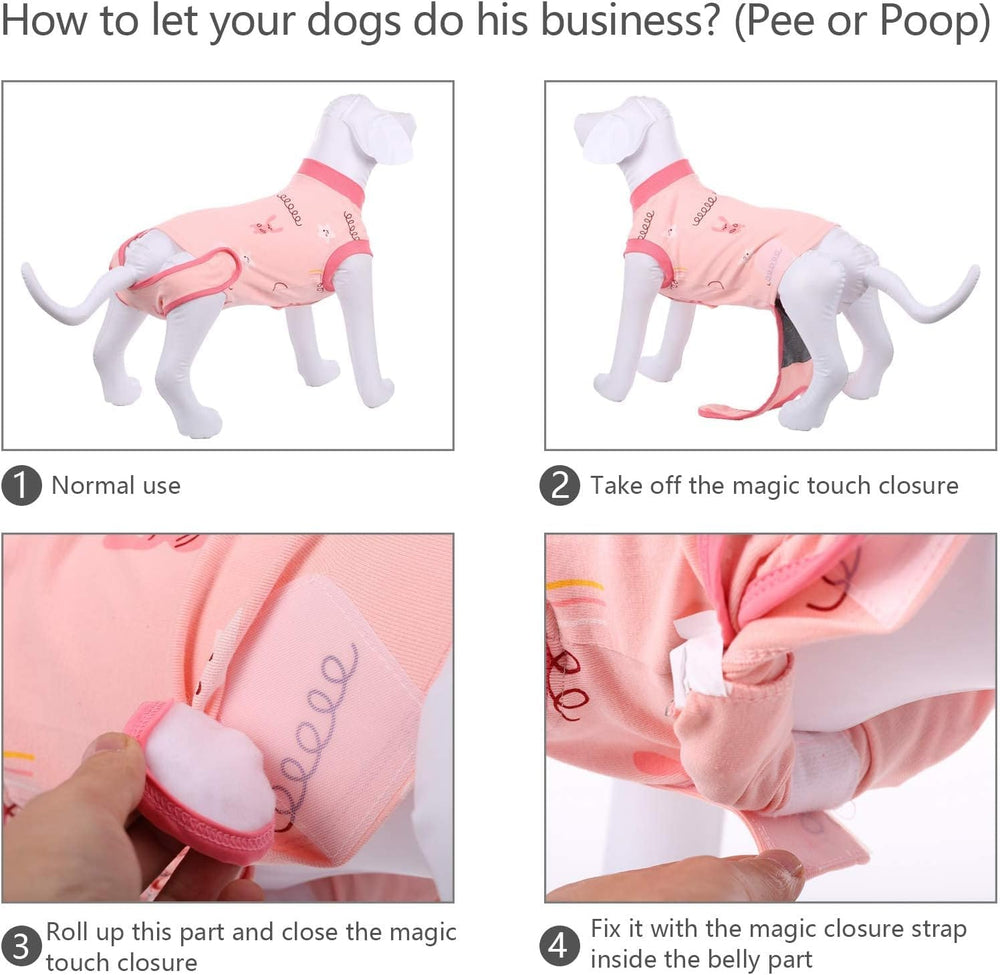 IDOMIK traje recuperación para perro, lavable a máquina y suave tras múltiples lavados.