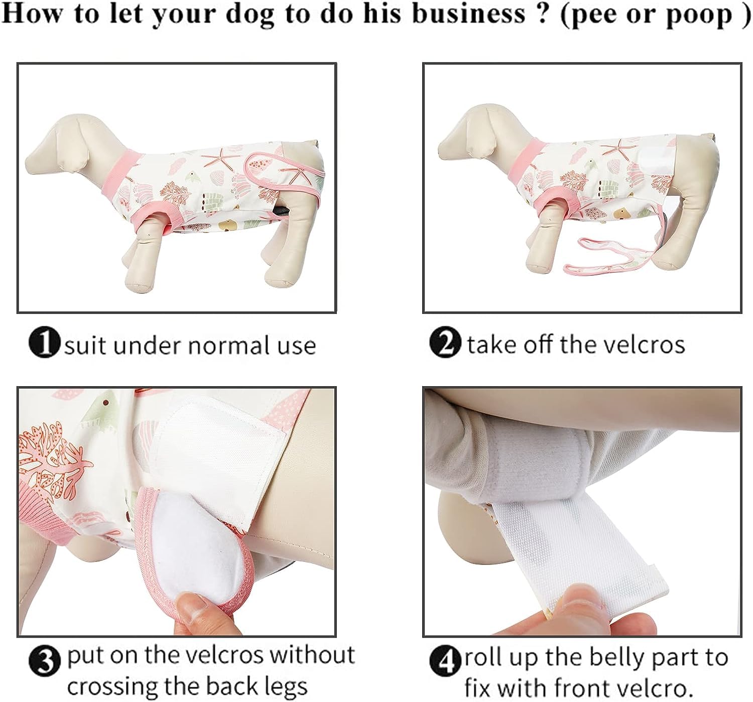 IDOMIK traje recuperación perro, tallas S a 2XL para ajuste seguro.