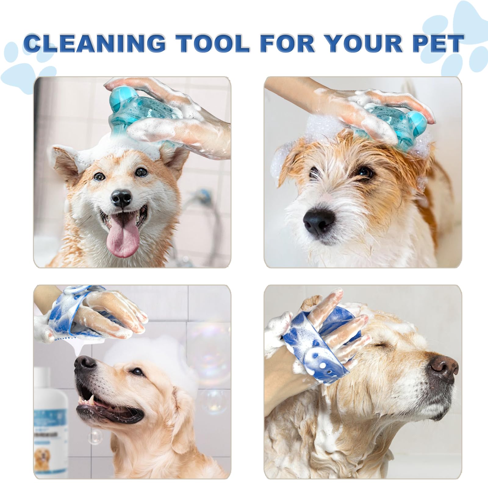 IDQQUQQ cepillo lavado perro pelo corto: diseño suave para razas pequeñas.