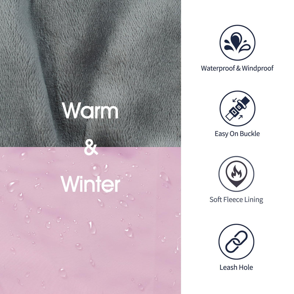 IECOii abrigo para perros XXL - tela impermeable y viento resistente.