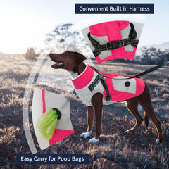 IECOii chaqueta invernal para perro con forro polar, mantiene calor.