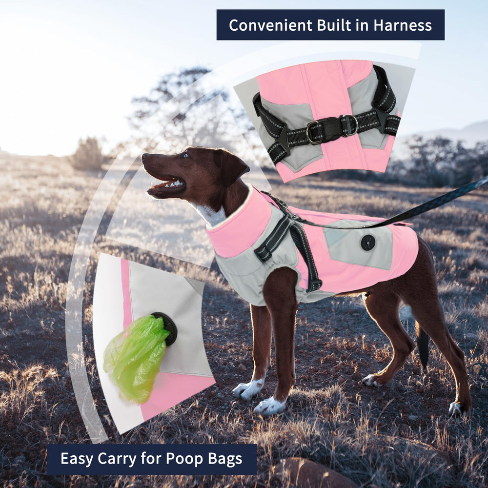 IECOii chaqueta invierno para perro grande con reflectante para mayor visibilidad