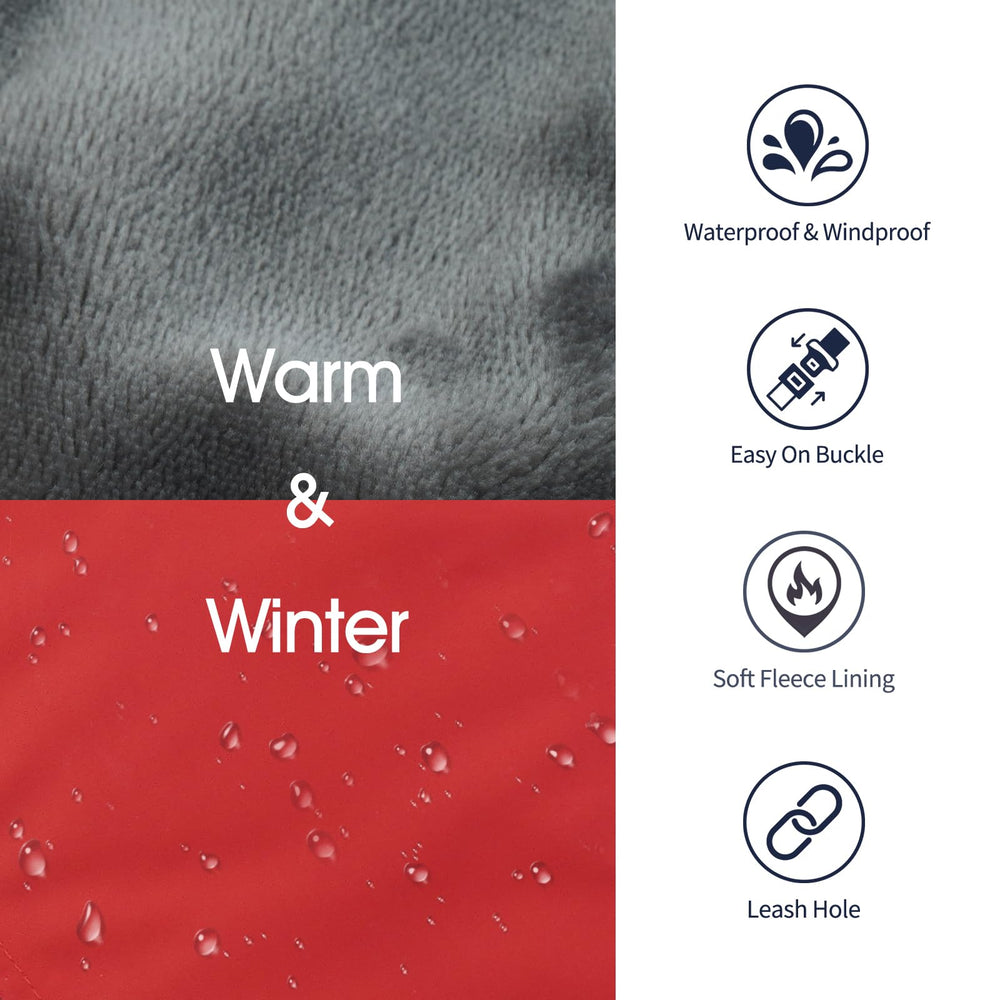 IECOii chaqueta para perro resistente al agua, mantiene seco durante caminatas moderadas.
