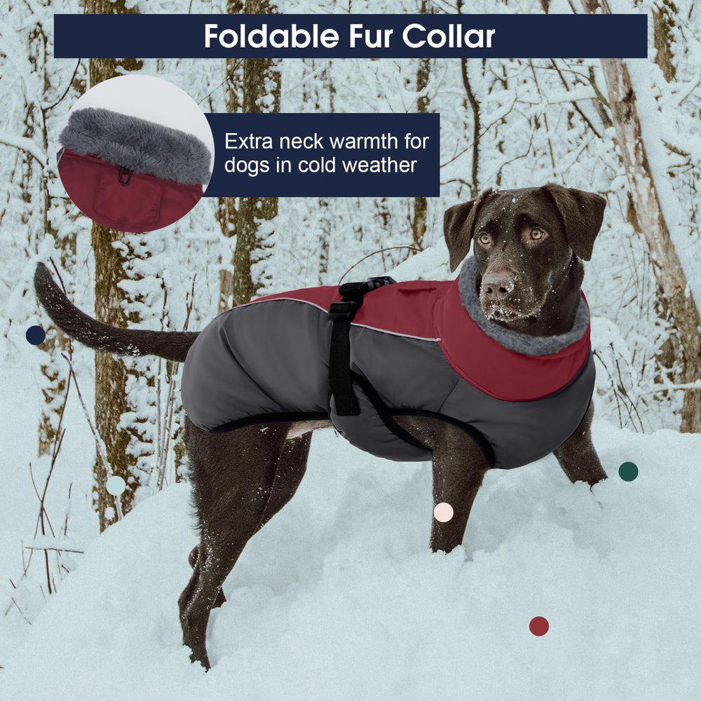 Tejido impermeable y a prueba de viento mantiene al perro seco.