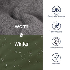IECOii chaqueta para perros, tejido resistente al agua y viento para días brumosos.