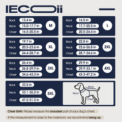 IECOii chaqueta con tiras reflectantes anchas para mayor visibilidad nocturna.