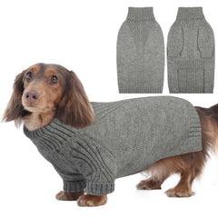 IECOii suéter dachshund cuello alto ideal para paseos fríos