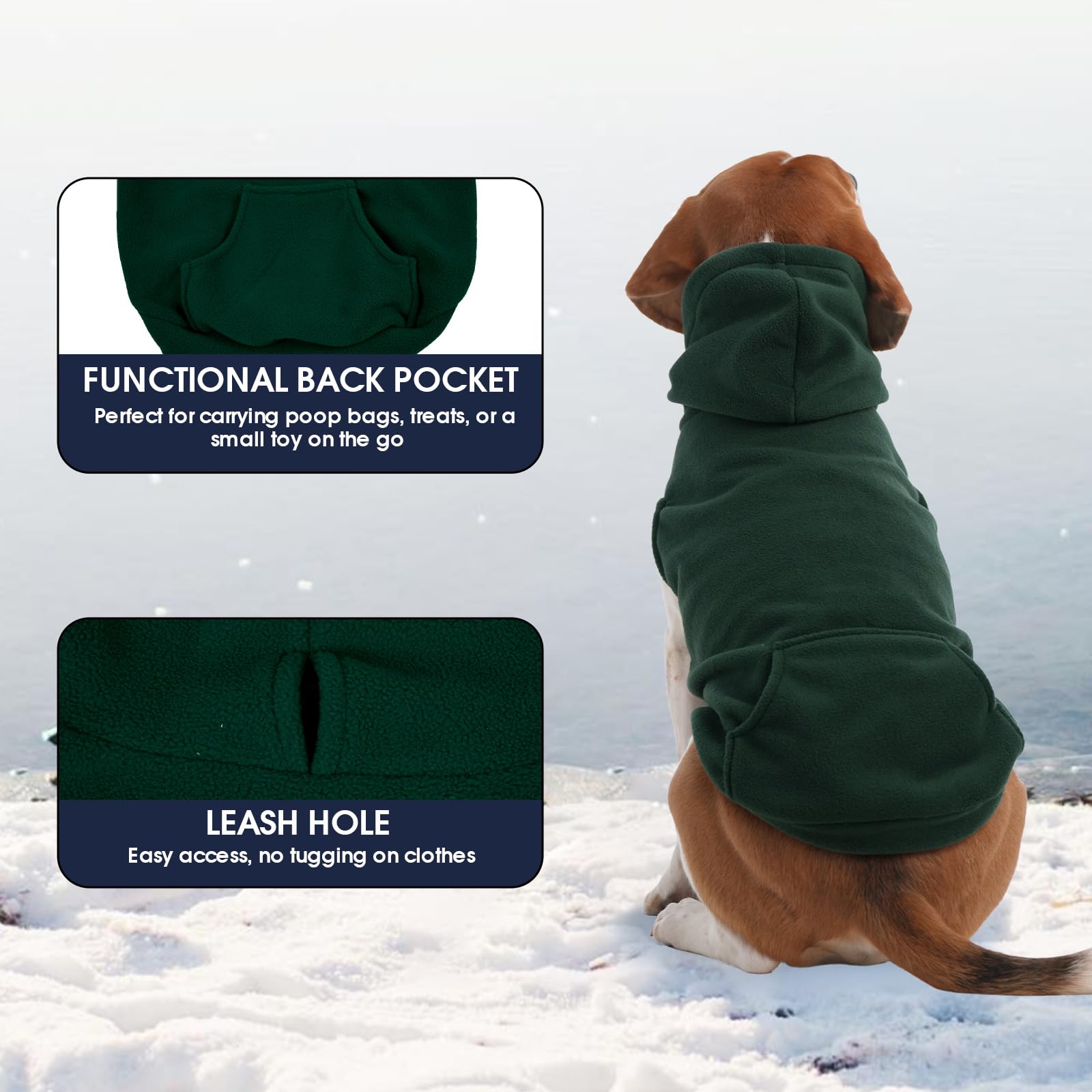 IECOii Dog Hoodie orificio-corra: guía segura para caminar.
