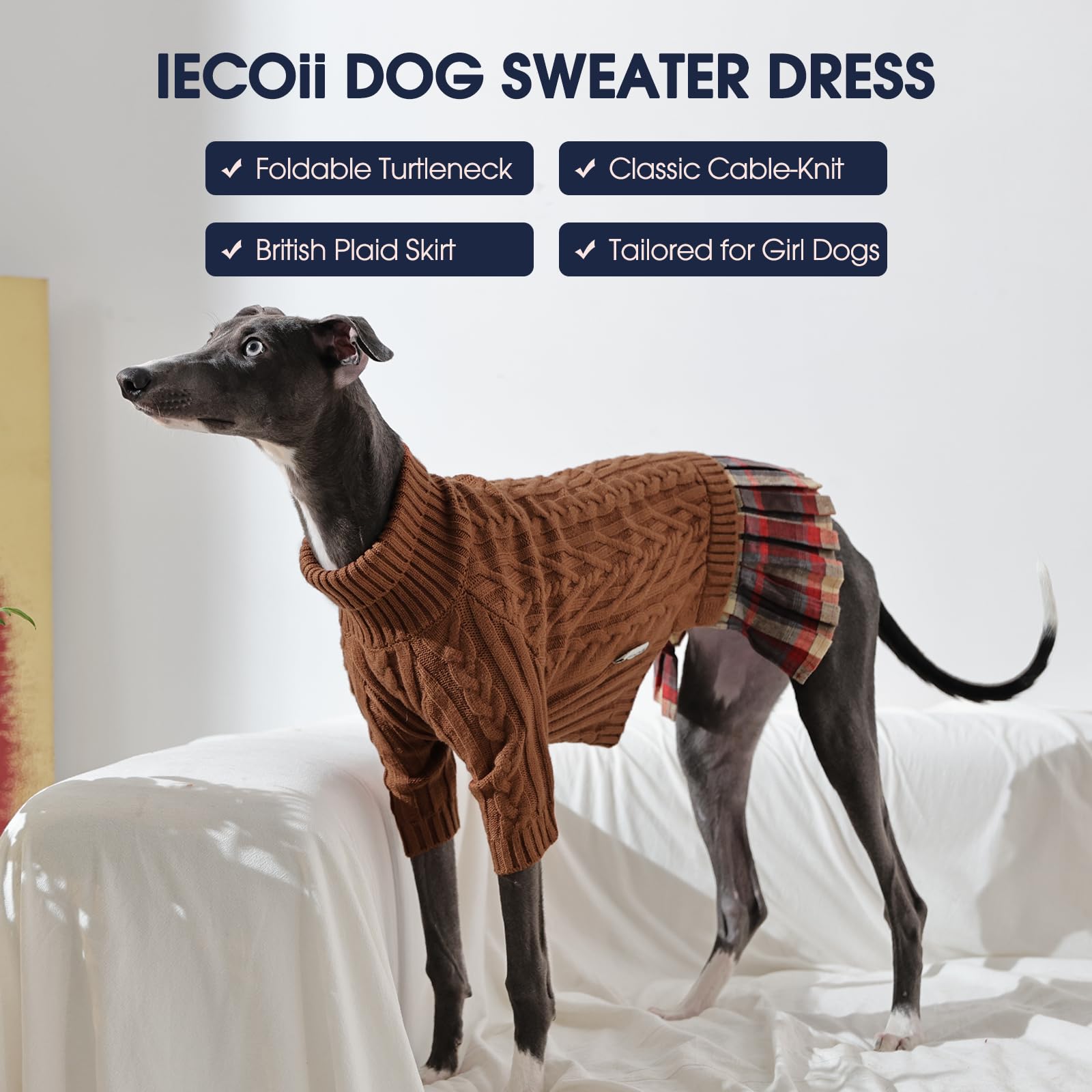 IECOii sudadera-perra gran-danés, paseo cómodo al aire libre