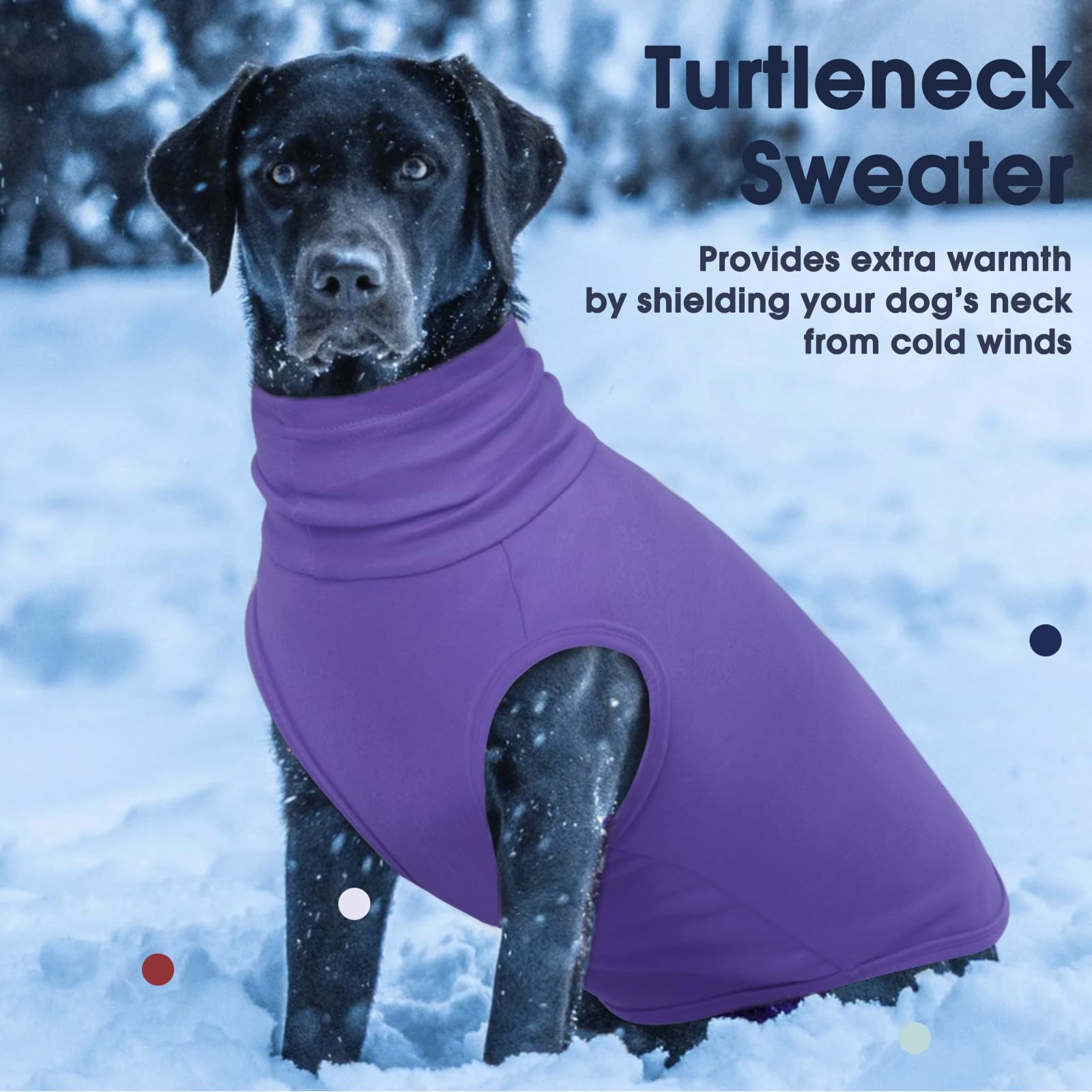 IECOii sudadera 4XL morada talla-ajuste, diseño adaptable para razas grandes.