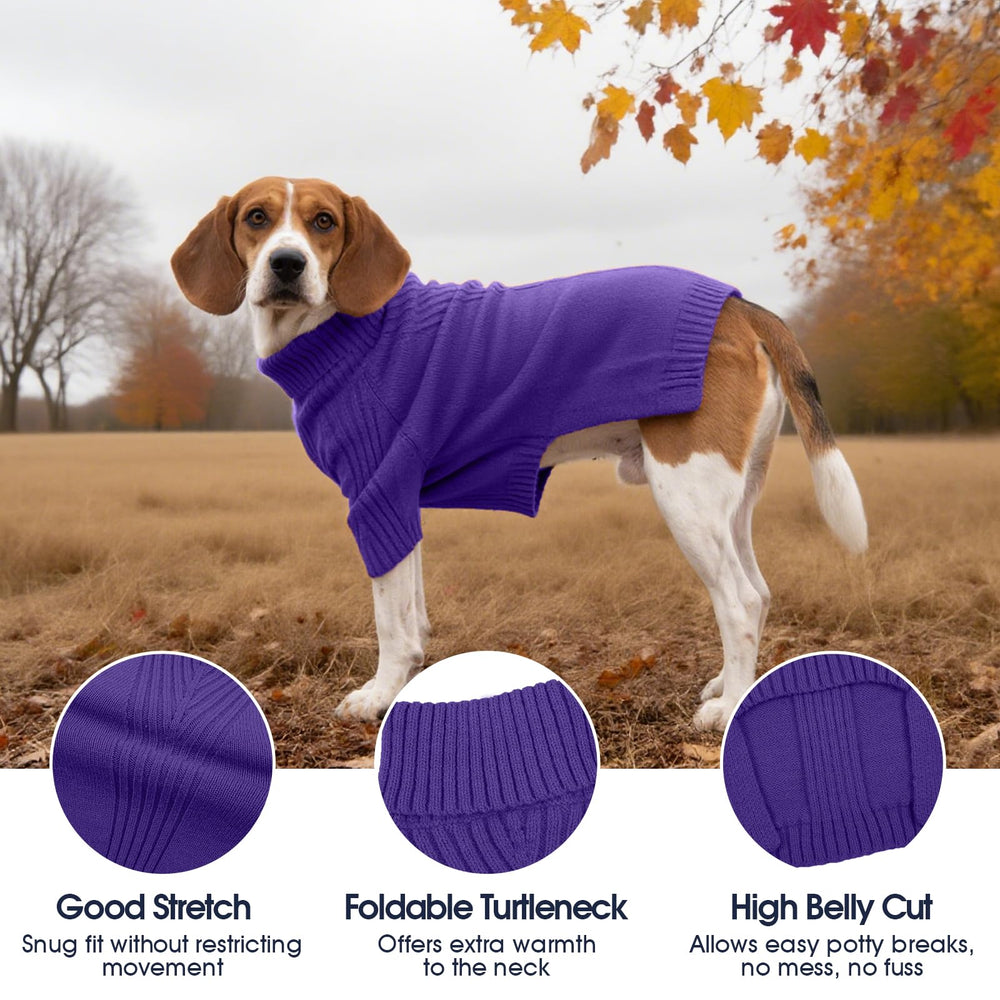 IECOii sudadera para perro, cuello tortuga que abraza cuello y pecho.