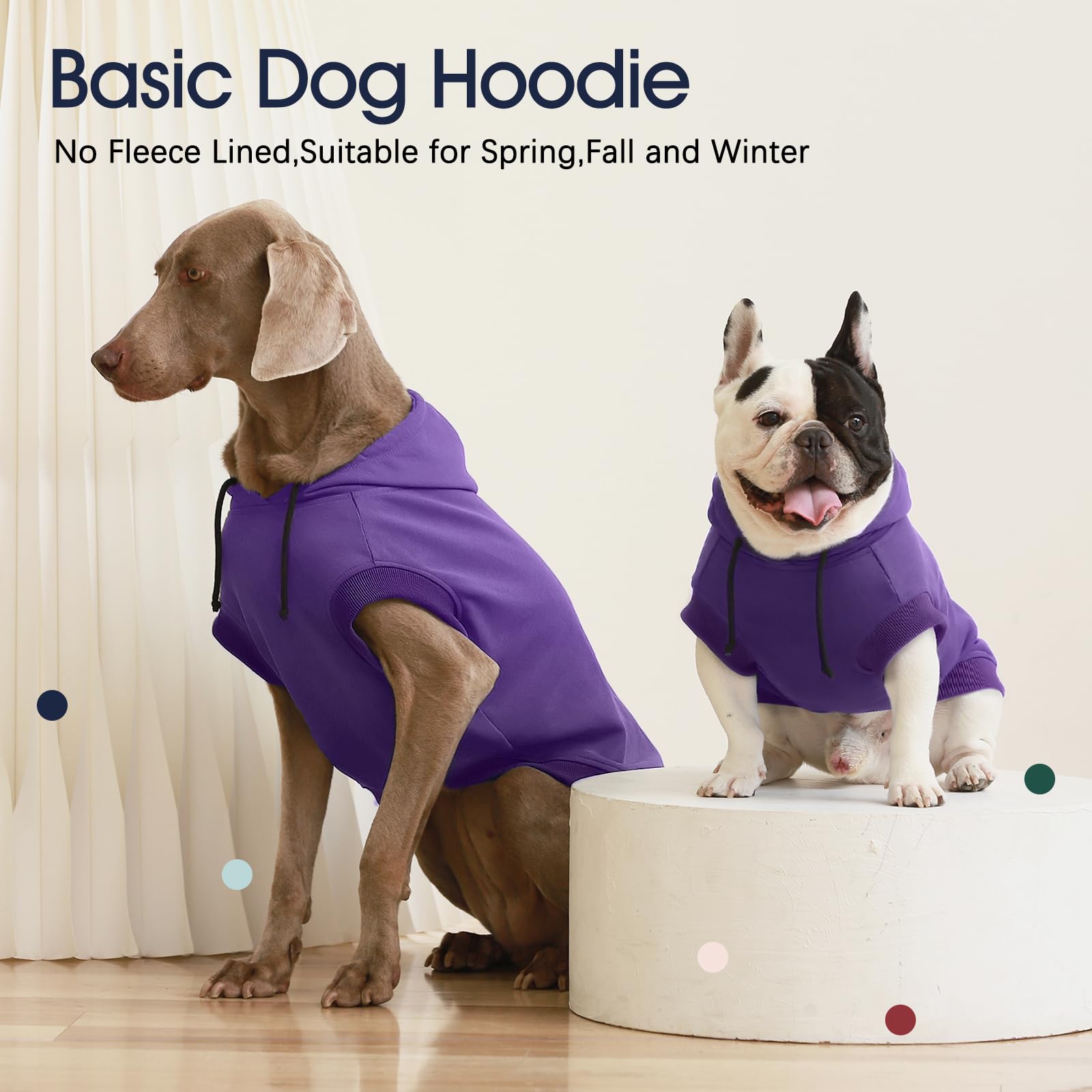 IECOii sudadera para perro grande XL, capucha integrada para orejas y cuello