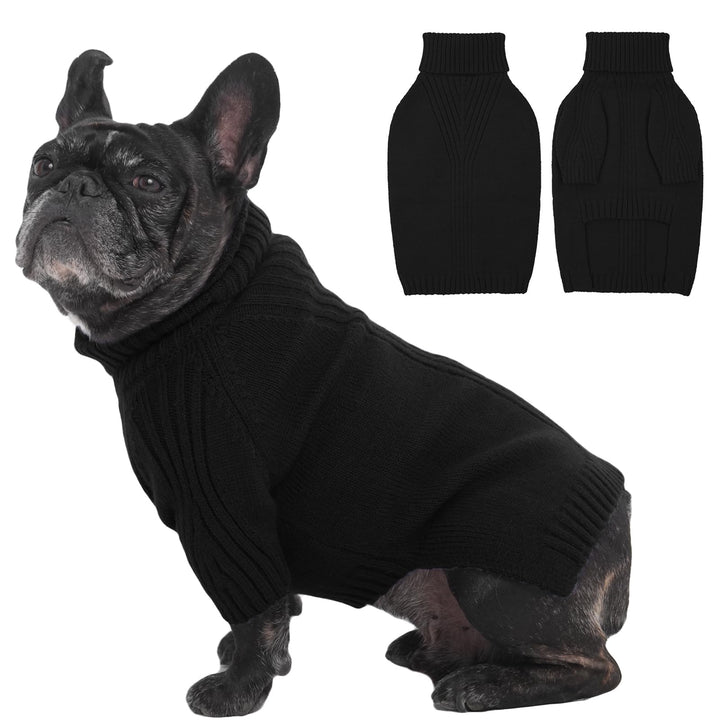 iecoii sudadera para perro mediano con cuello alto, cálida para días fríos