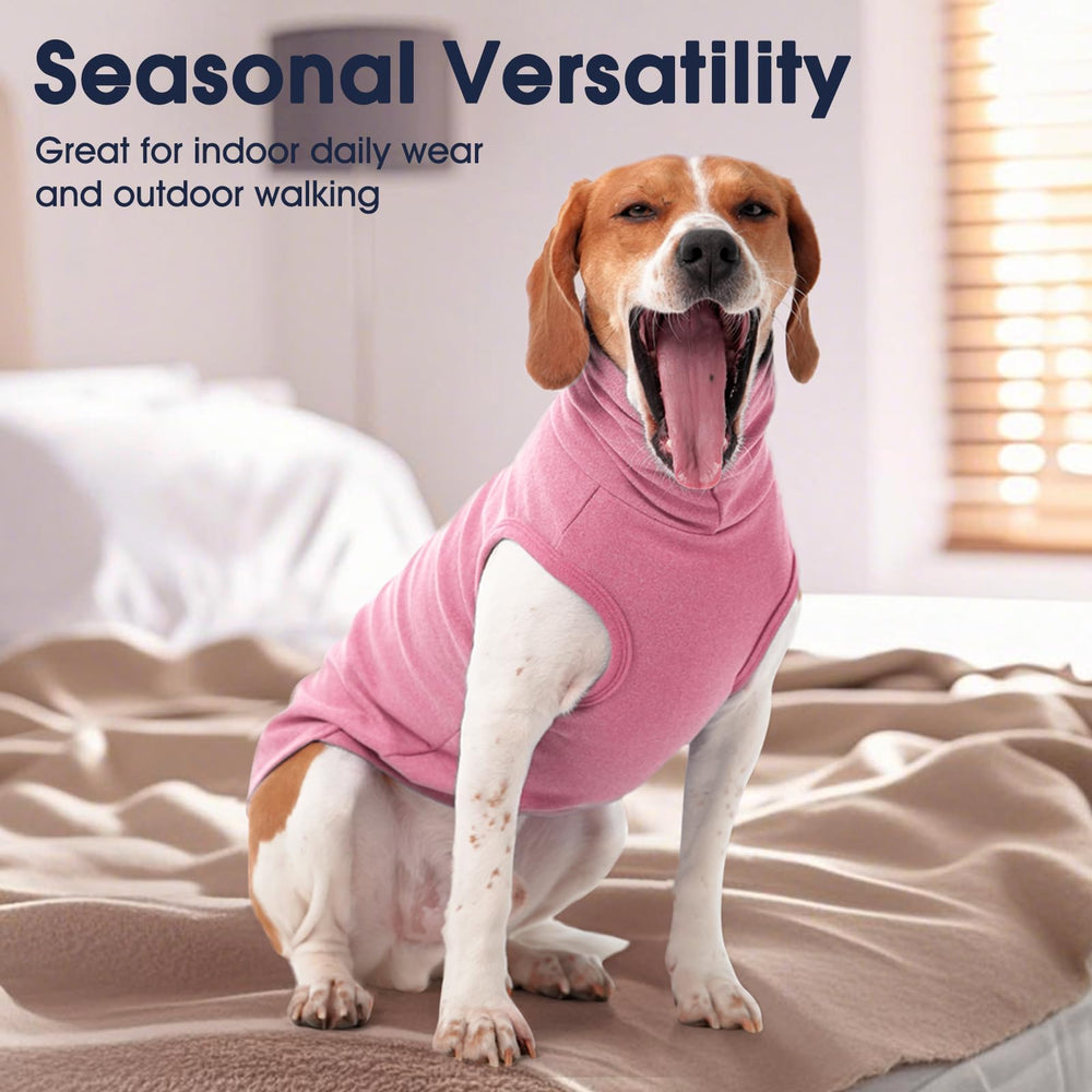 IECOii sudadera XXL rosa, diseño cómodo para perros grandes como pitbull.