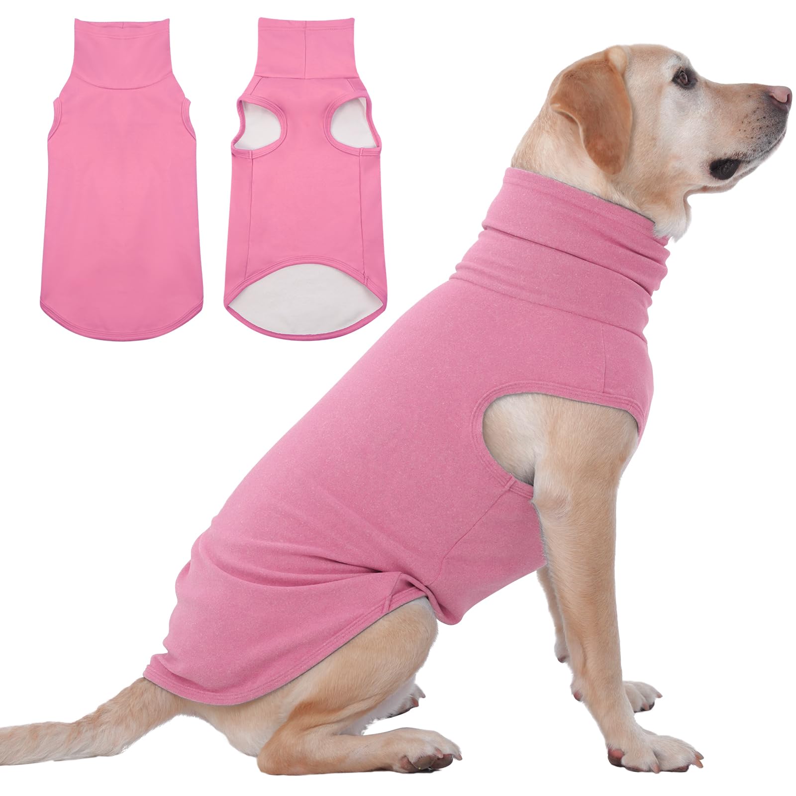 IECOii sudadera XXL rosa, tejido velour suave para mayor calor en paseos.