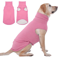 IECOii sudadera XXL rosa, tejido velour suave para mayor calor en paseos.