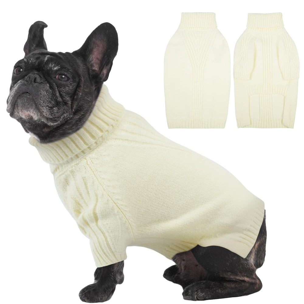 IECOii sudadera para perro mediano con cuello tortuga y mangas, abrigo cálido para invierno