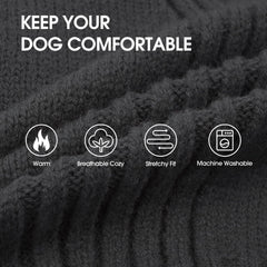 IECOii suéter para perro mediano, tejido acrílico suave, cómodo y fácil de lavar.
