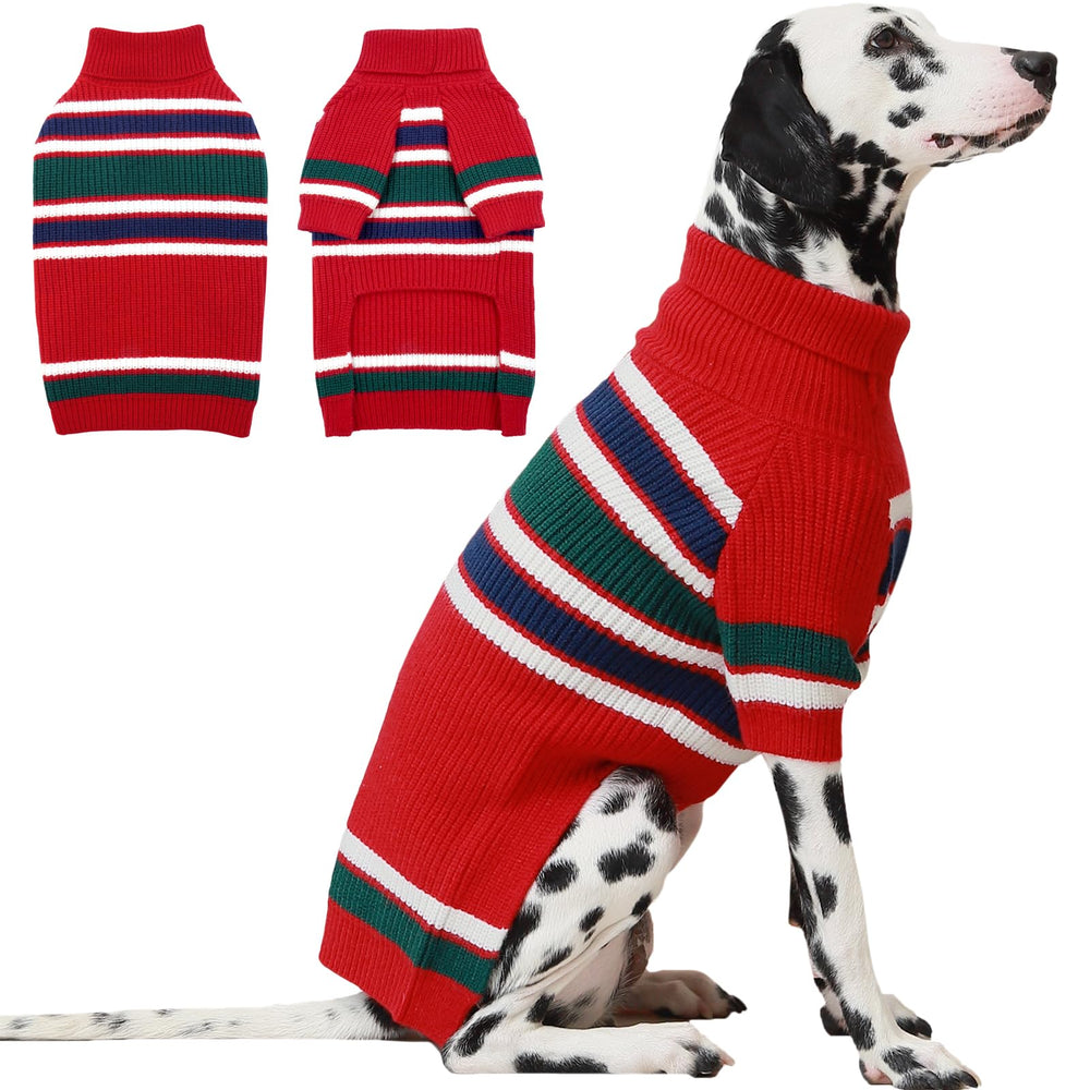 IECOii sueter perro xl rojo frente: abriga y luce elegante en paseos fríos