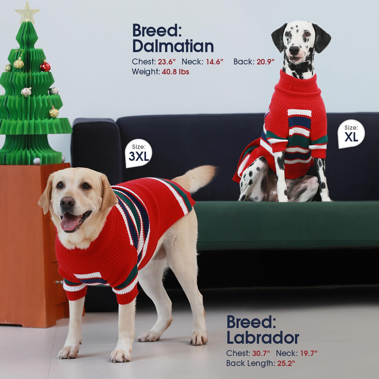IECOii sueter perro xl rojo tejido denso: tacto suave y cálido