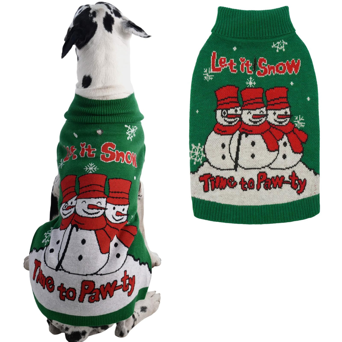 IECOii suéter navideño para perro extra grande visto de frente, ideal para fotos festivas.