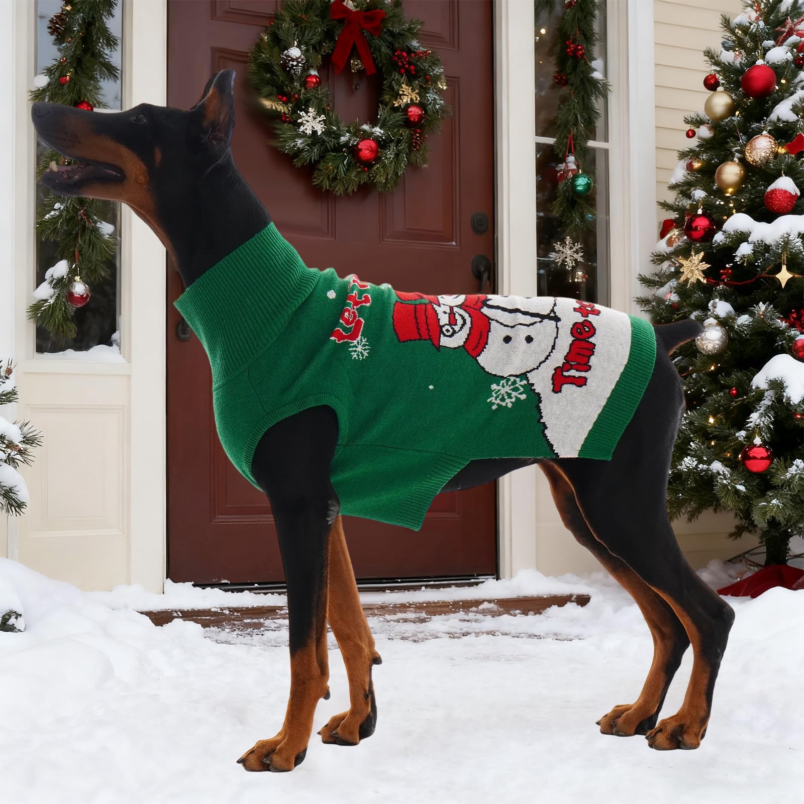 IECOii suéter navideño para paseo invernal, ideal para exteriores en frío.