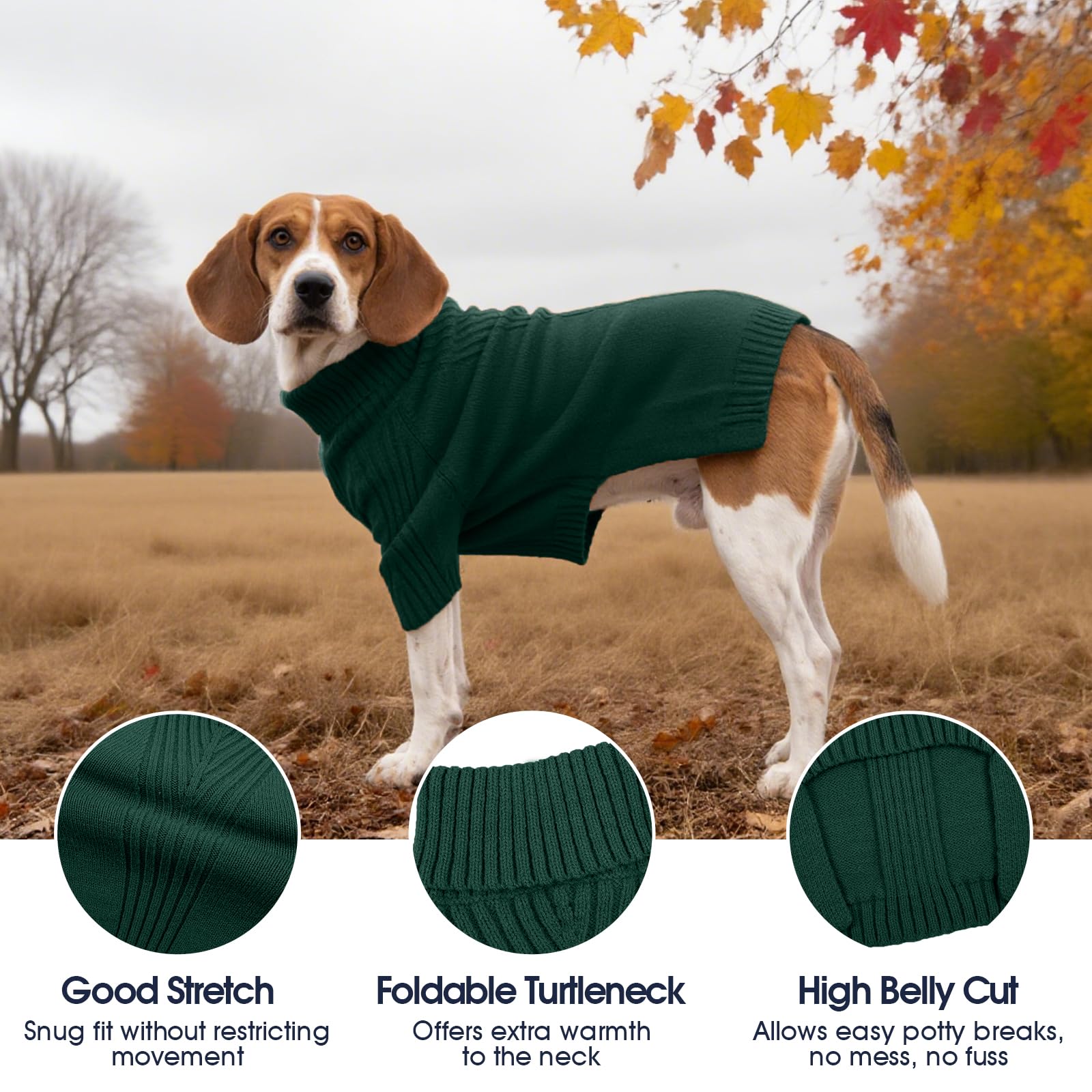IECOii suéter 4XL, cuello turtleneck detalle: protección del cuello