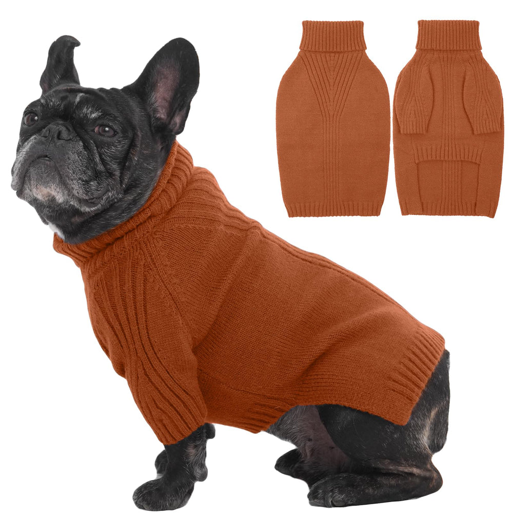 IECOii suéter para perro mediano en color caramelo, ideal para paseos cálidos