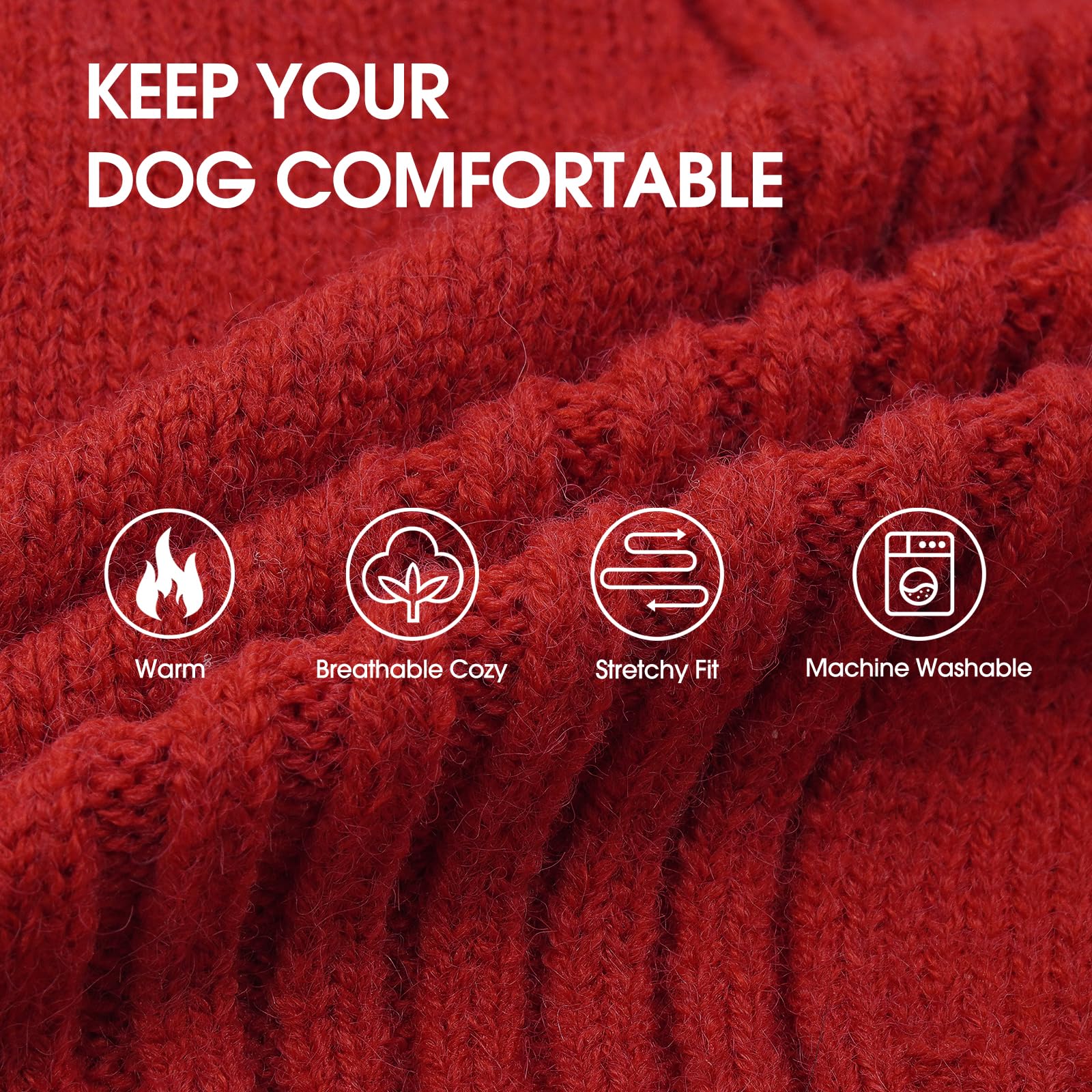 IECOii sueter para perro mediano con mangas: protege hombros y torso durante salidas invernales.