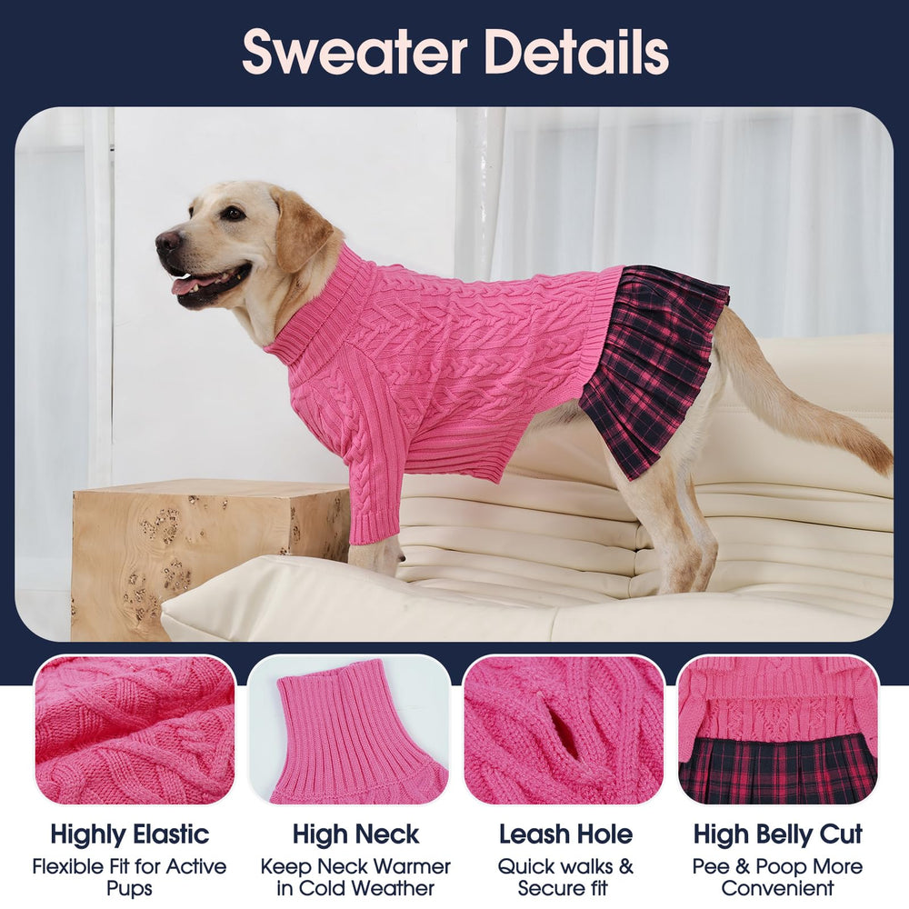 IECOii XL sudadera para perro grande con cuello alto cálido