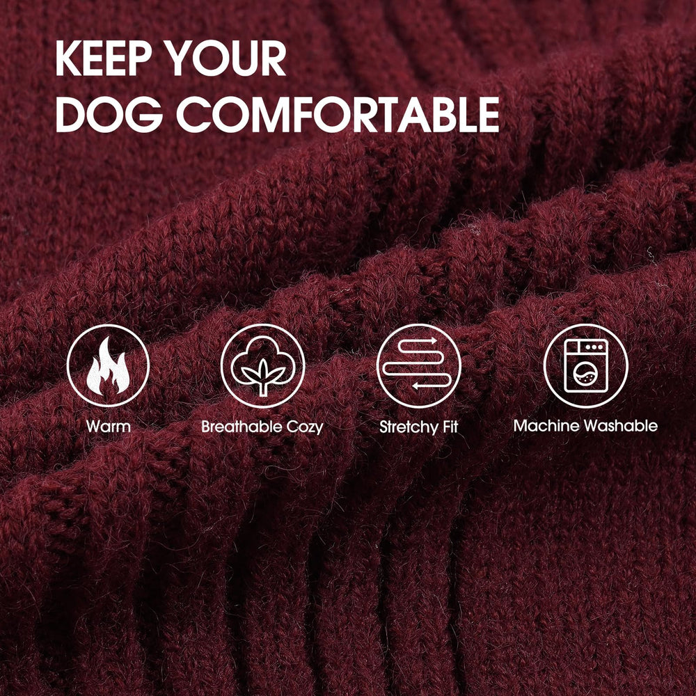 IECOii XL: suéter para perro, tejido acrílico cálido y cómodo para inviernos fríos.