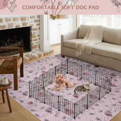 IEUUMLER almohadilla absorbente reutilizable para perros rosa daisy, ideal para entrenamiento y descanso.