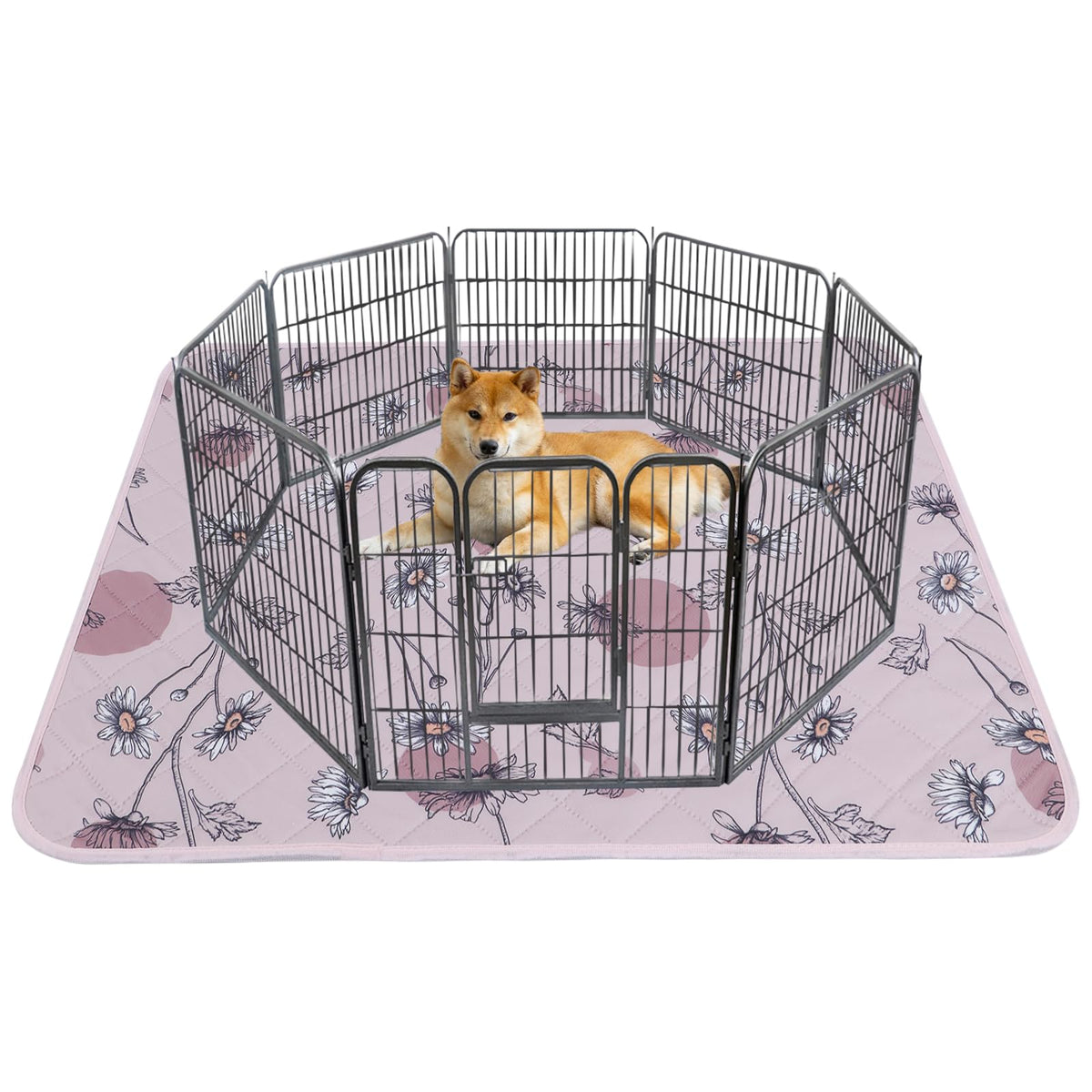 IEUUMLER almohadilla higienica lavable para perros rosa margarita protege el suelo