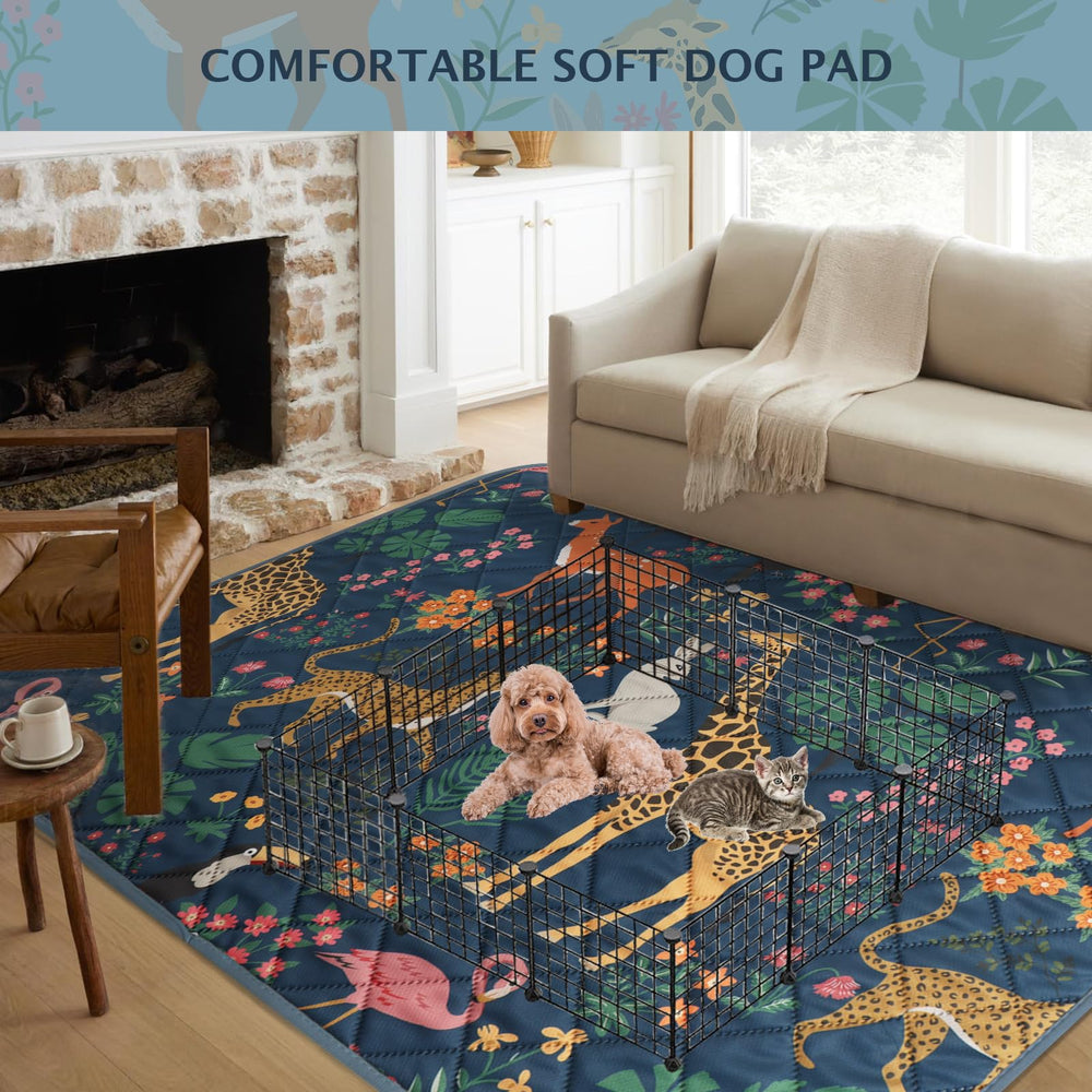 IEUUMLER Almohadilla lavable para perros, patrón bosque, ideal para entrenar en casa.