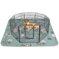 IEUUMLER almohadilla lavable para perros, diseño daisy verde, ideal para entrenamiento en casa.